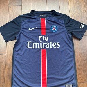 Nike Kids PSG Navy and Red Soccer Jersey